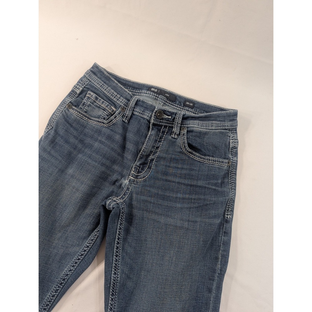 BKE Jake Straight Leg Jeans 29x29 (29x30 Tag) Blue Stretch Denim Durable Buckle